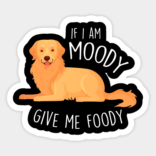 Golden Retriever Dog Moody Foody Sticker by Psitta